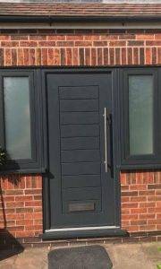 New Black Composite Door Installed