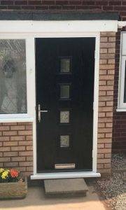 New Black Composite Door Installation