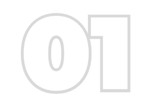 Light grey outline of the number "01"